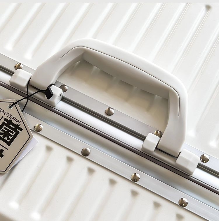 新益美 新款加固铝框行李箱女加厚拉杆箱超大容量30寸带杯架密码