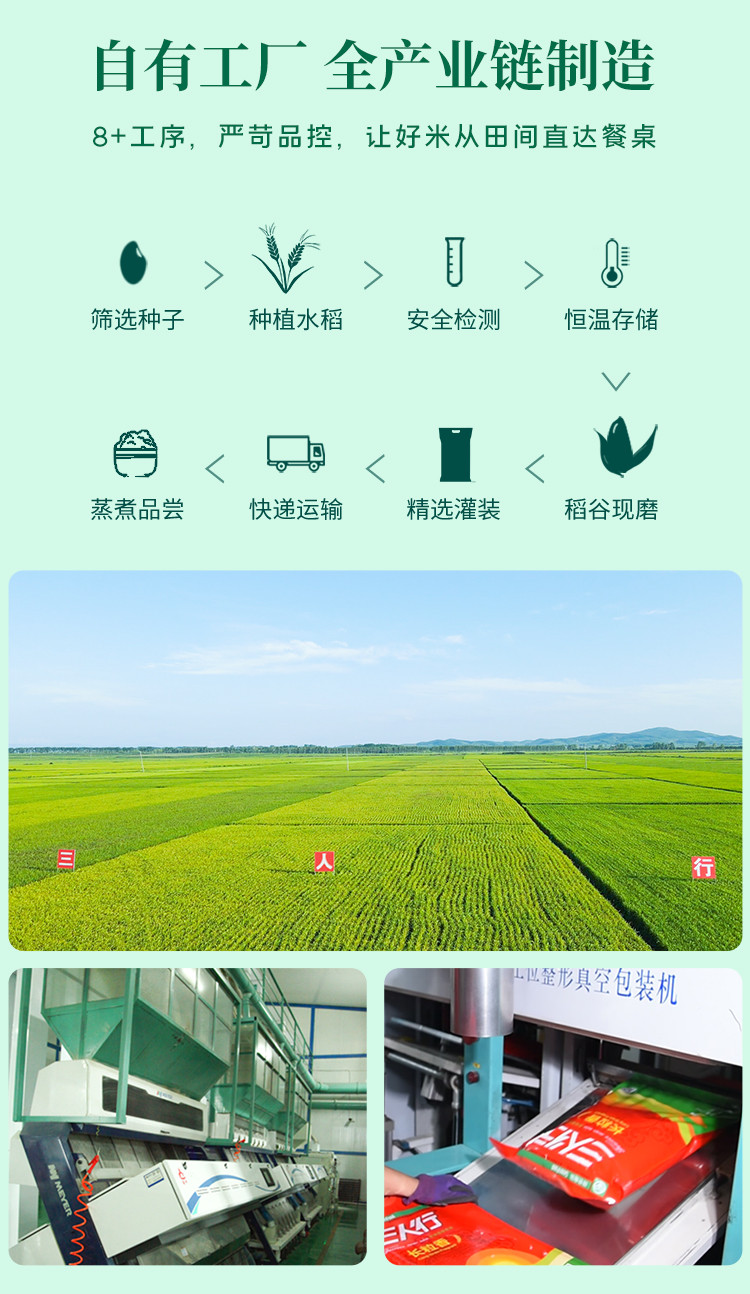 三人行 稻香2号长粒香米东北大米