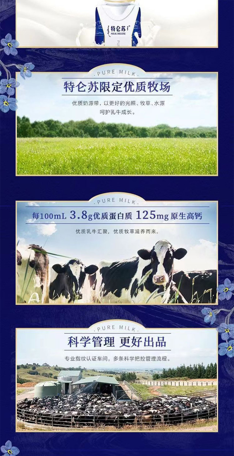 蒙牛 特仑苏 纯牛奶（梦幻盖） 250ml*10盒/箱
