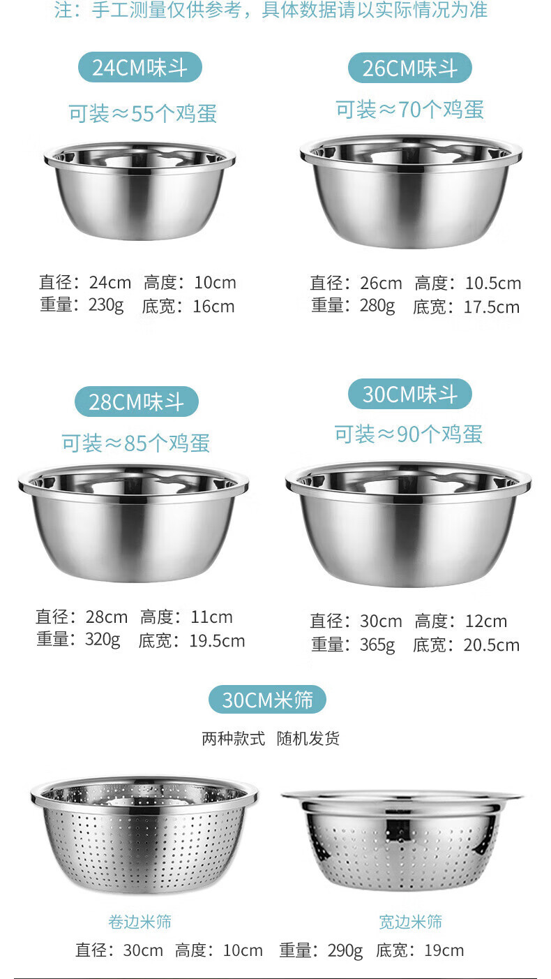 美厨 不锈钢加大味斗五件套