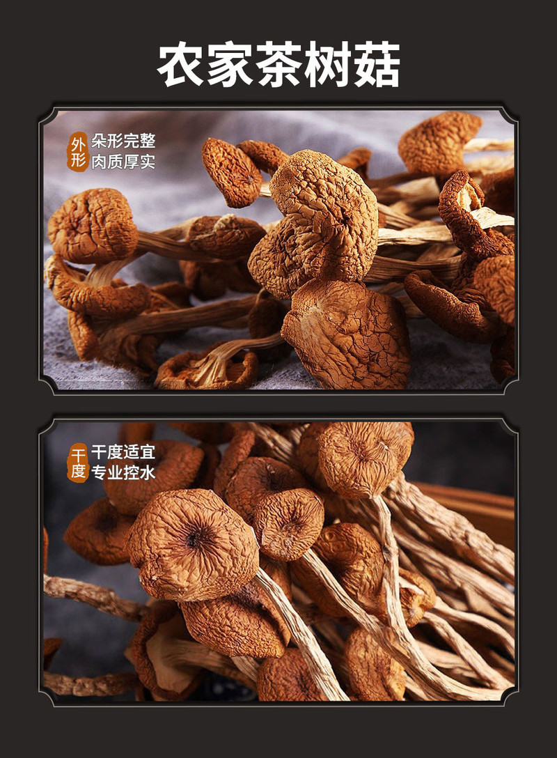 襄梦 茶树菇特产干货精选不开伞茶薪菇即食食材菌菇