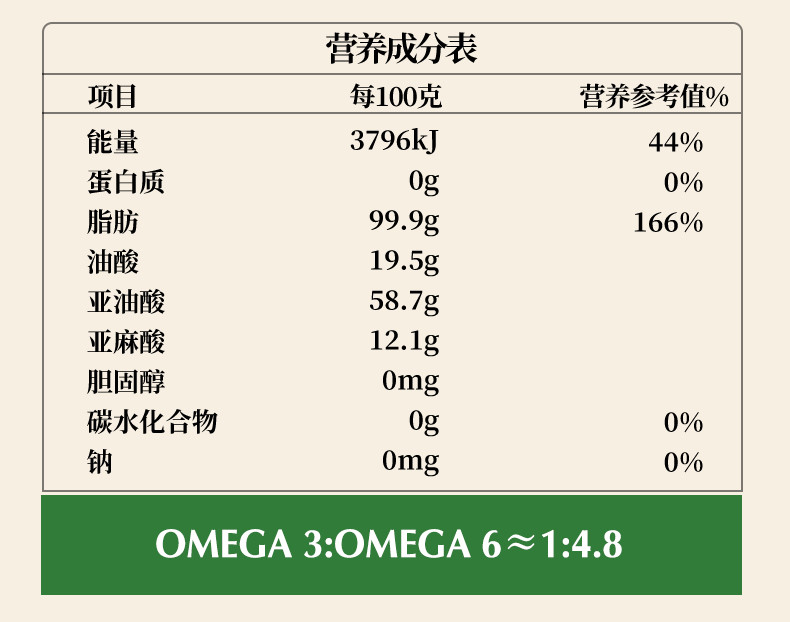 绿洲果实 新疆塔城绿洲果实有机核桃仁油1.5L全国包邮