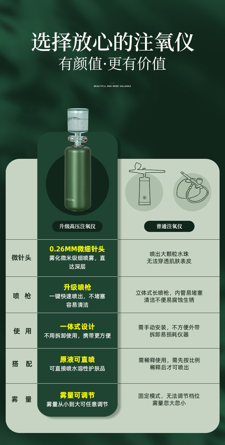 金稻 注氧仪家用手持便携式纳米喷雾补水 导入仪KD88D