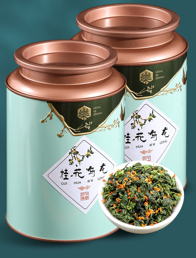 候达 桂花乌龙茶罐装150g浓香型桂花茶乌龙茶花茶组合茶奶茶浓郁 桂花乌龙茶150克