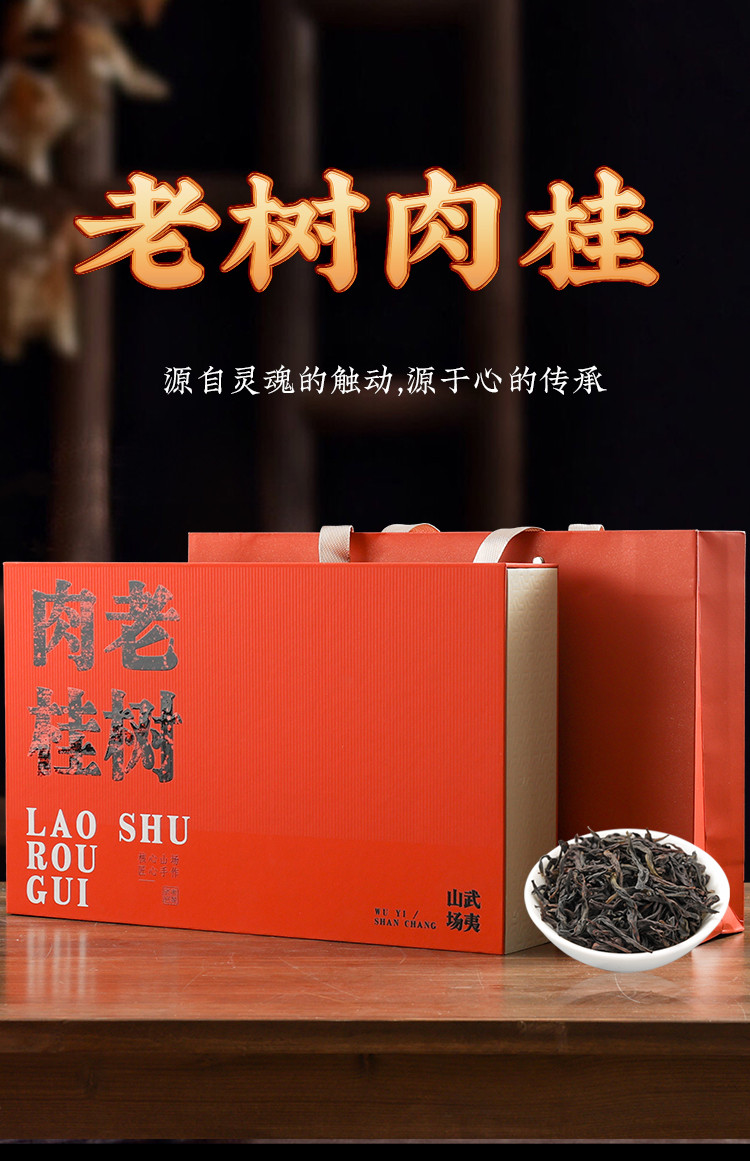 候达 老树肉桂茶武夷原产岩香型乌龙茶小泡袋礼盒装年货送礼