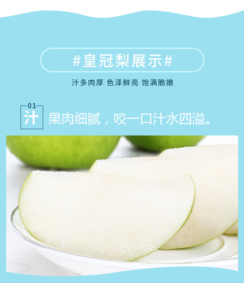 翠王 脆甜多汁河北皇冠梨（单果200g+） 5斤