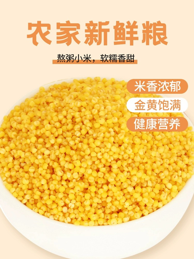 金米箩 五谷杂粮黄小米袋装（包装自制）500g×4包