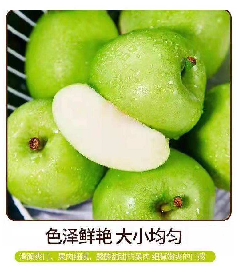 鲜小盼 新鲜青苹果水果3斤当季现货青平果应季酸甜苹果时令生鲜