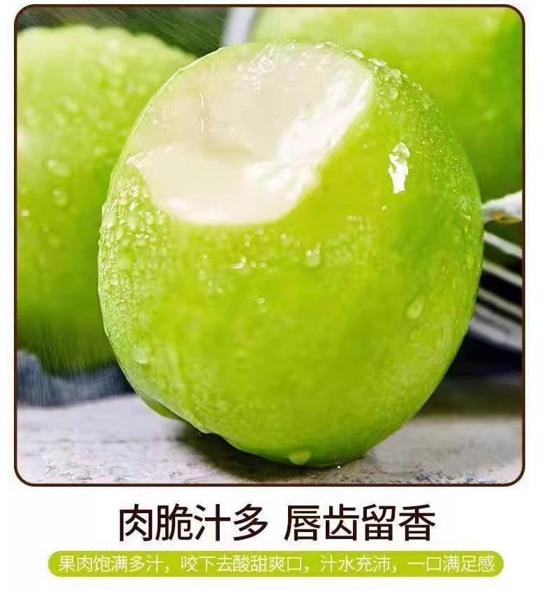 鲜小盼 新鲜青苹果水果3斤当季现货青平果应季酸甜苹果时令生鲜
