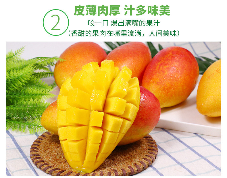 鲜小盼 正宗海南贵妃芒3斤新鲜芒果应当季热带水果树上熟芒果 3斤