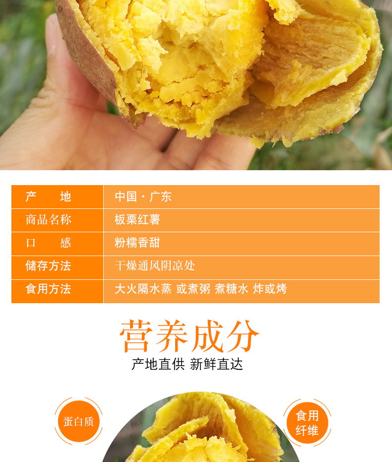鲜小盼 【3斤】鸡蛋黄番薯农家自种黄心粉糯甜沙地薯