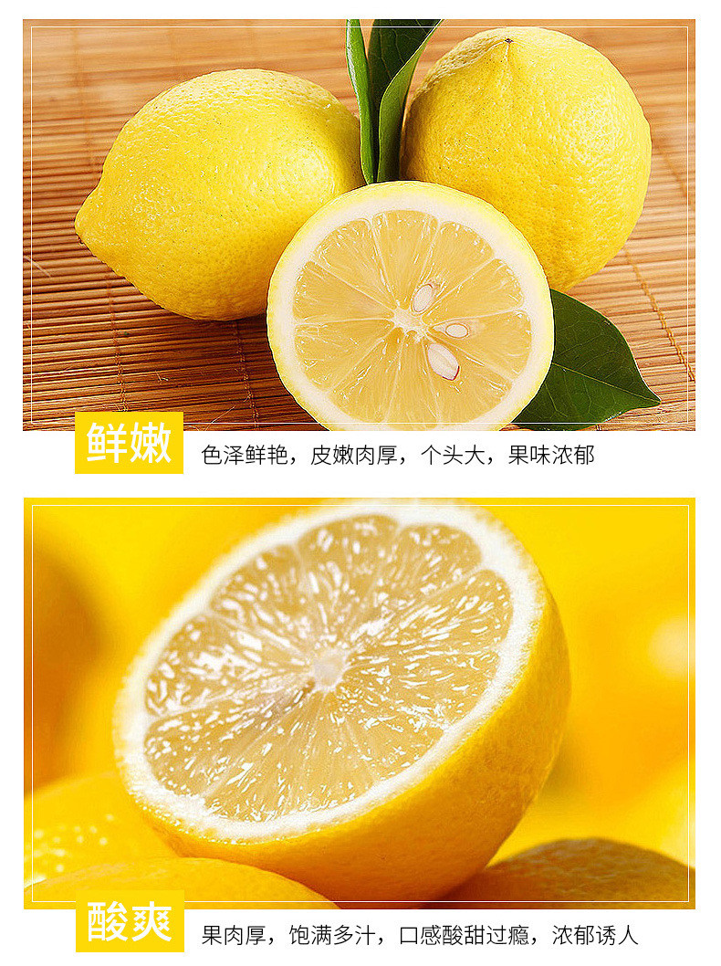 鲜小盼 安岳黄柠檬【12枚】奶茶店专属60g+精选皮薄香水柠檬