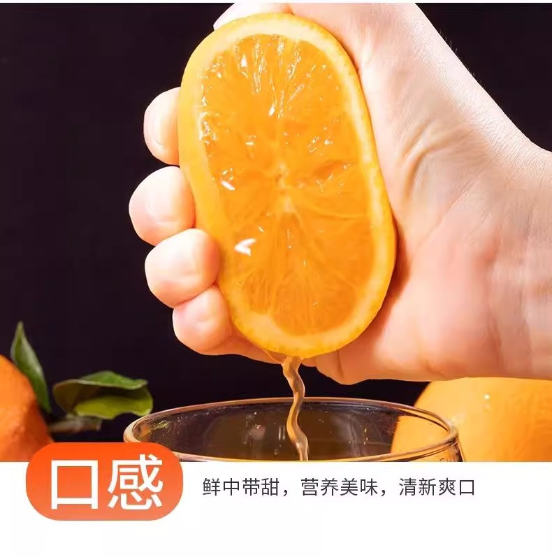 鲜小盼 伦晚脐橙2斤新鲜甜橙子应季单果60mm+手剥榨汁专用