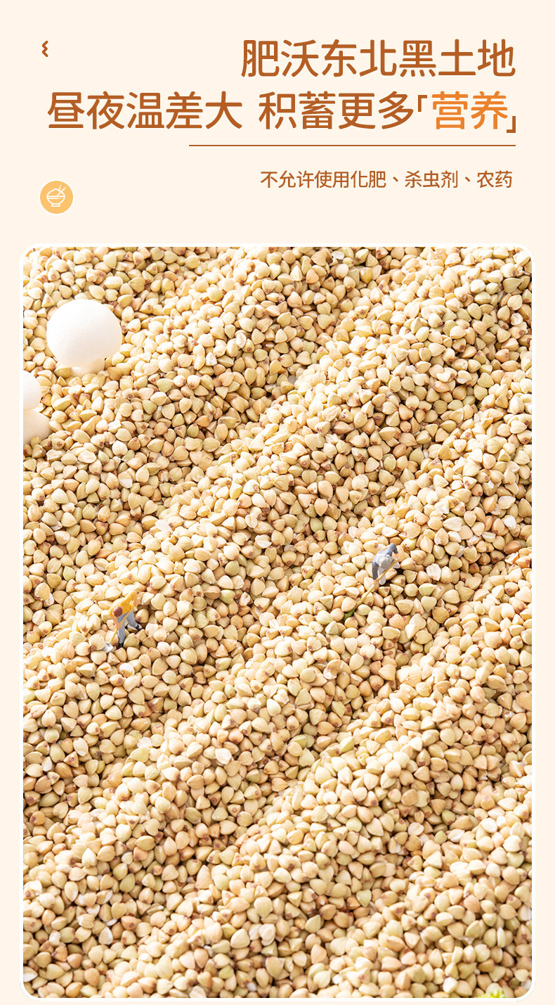 北纯 有机荞麦米410g*2 东北五谷杂粮粗粮粥米伴侣