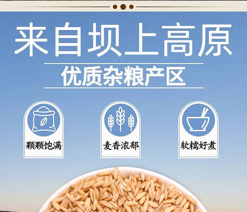 谷麦郎 燕麦米500g*2莜麦五谷杂粮粗粮