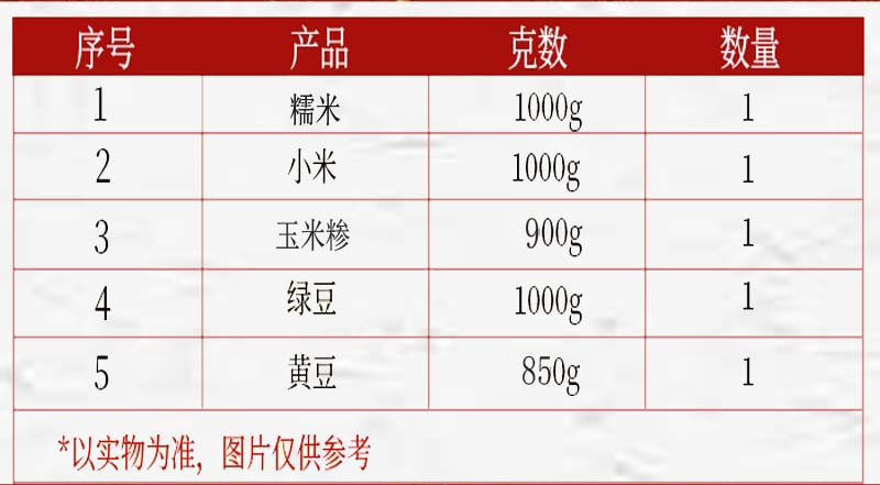 荆漳人家 五谷杂粮礼盒小米玉米糁糯米黄豆绿豆杂粮礼盒4750g