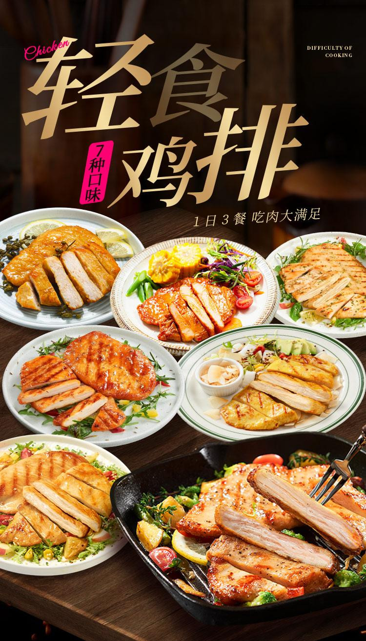 食者道 【轻食伴侣】大鸡排鸡胸肉煎鸡扒低脂轻食健身早餐速食