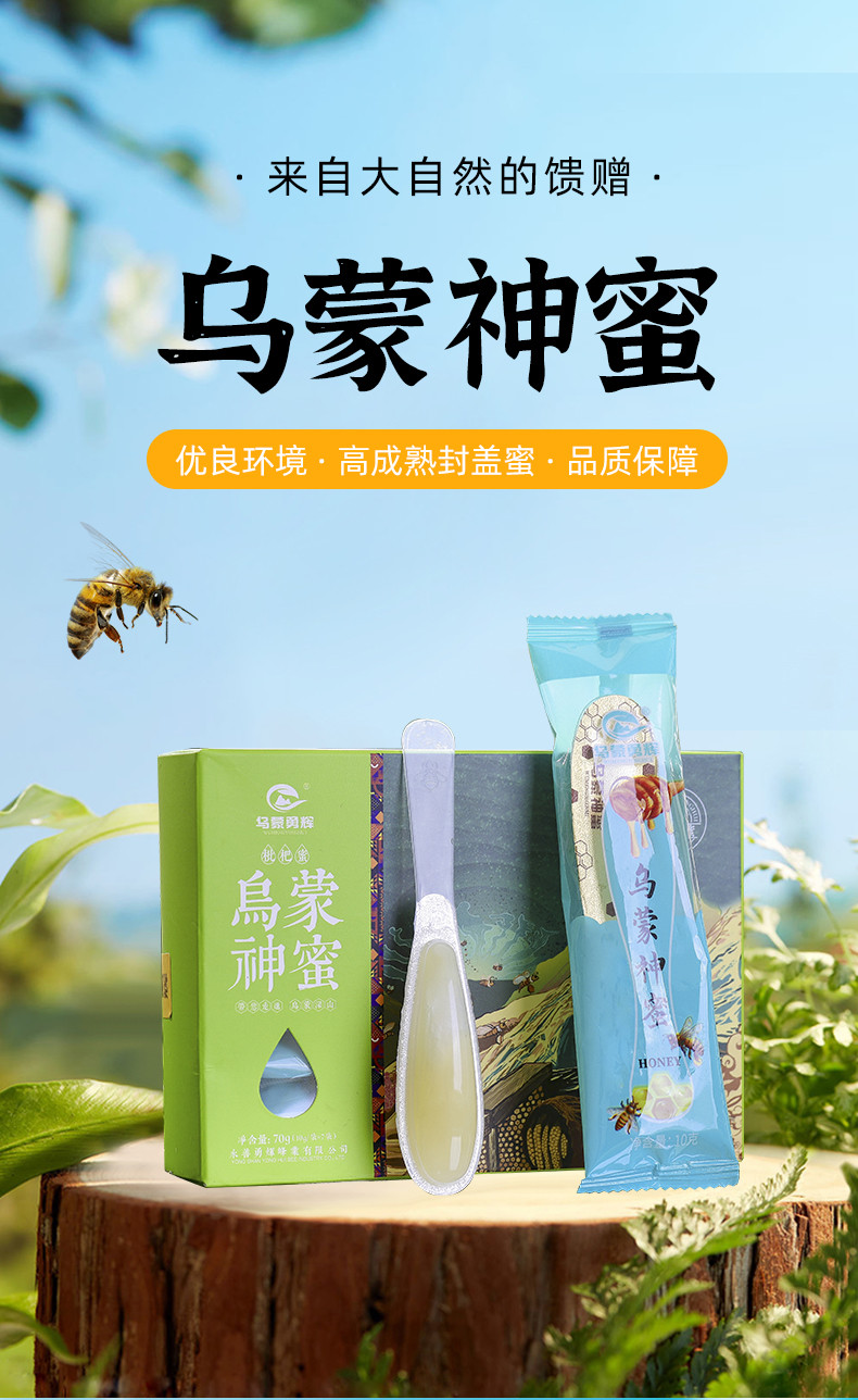 乌蒙勇辉 土蜂蜜独立小包装便携式70g 土蜂蜜70g盒