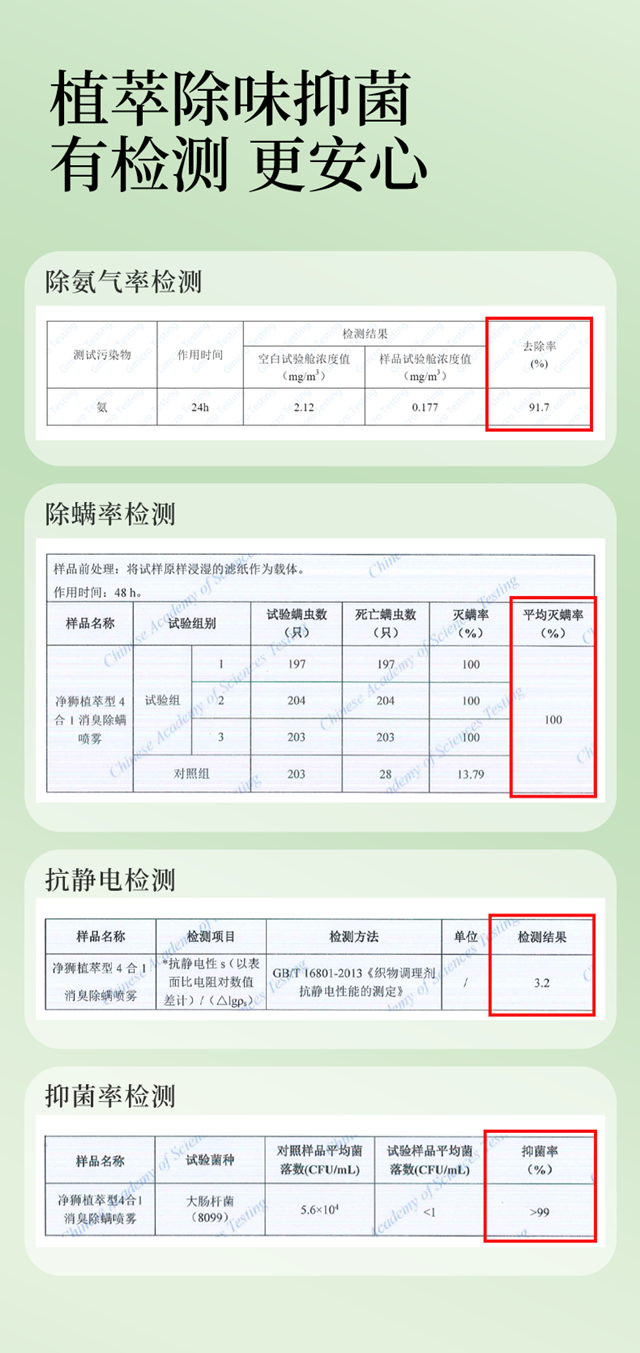 净狮 植萃型消臭除螨喷雾剂