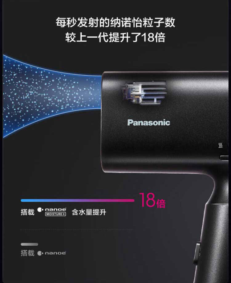 松下/PANASONIC 4大吹发模式/18倍含水纳诺怡/3重智能温控/4色可选