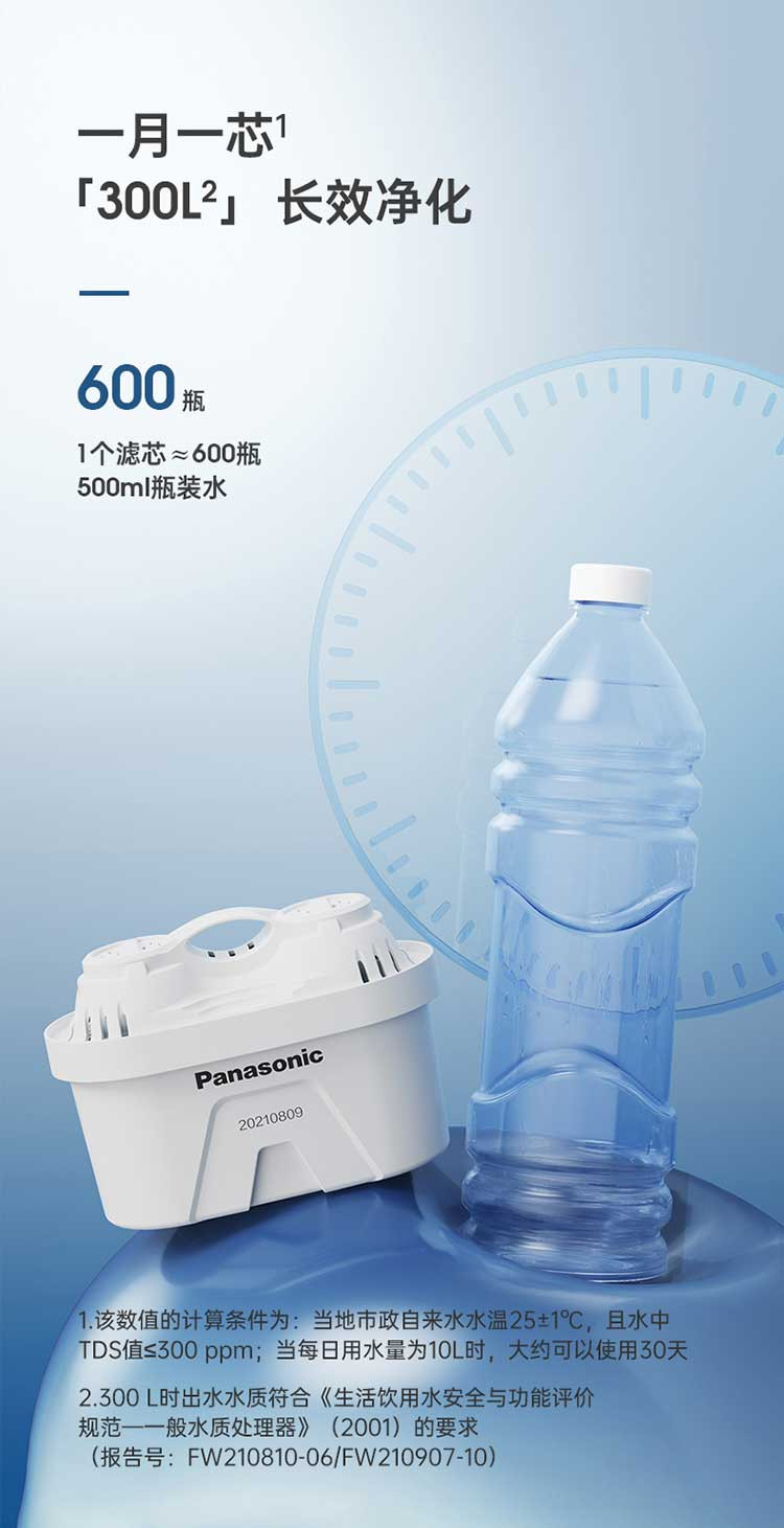 松下/PANASONIC 过滤净水器 厨房自来水过滤直饮水 4.2L水壶 TK-EUN