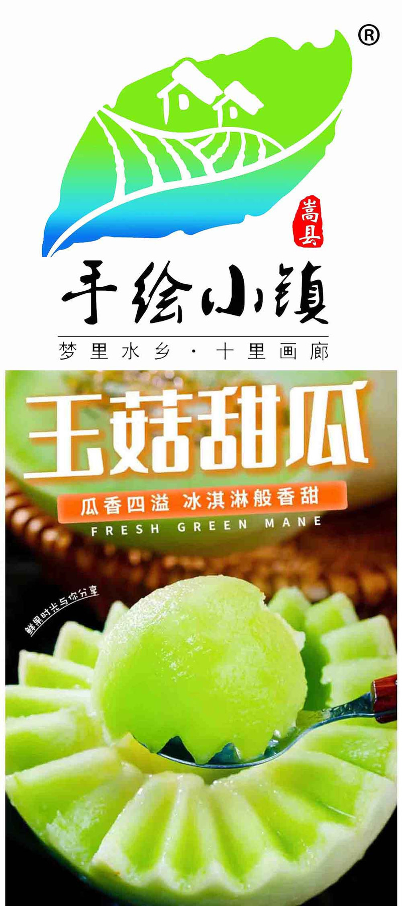  洛阳农品 农家自产 玉茹冰激凌甜瓜8-9斤（精品大果）现摘新鲜水果甜瓜