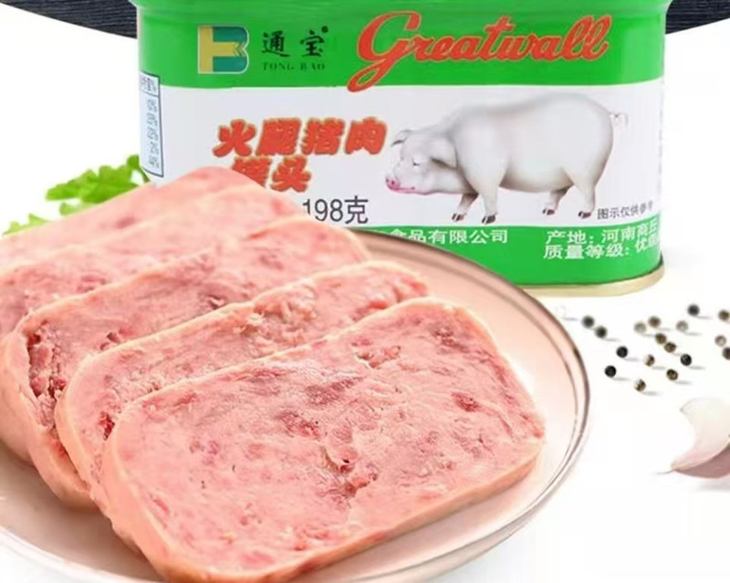 通宝 【商丘农品】猪肉罐头12罐实惠装