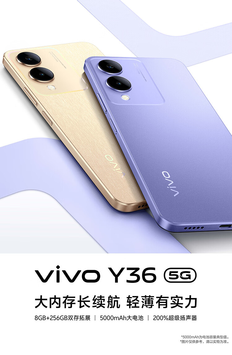 VIVO Y36 5000mAh大电池 200%超级扬声器