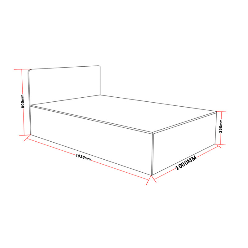 红星鼎龙 宿舍床单人床高箱储物床小户型箱体床实木收纳床现代简约1米