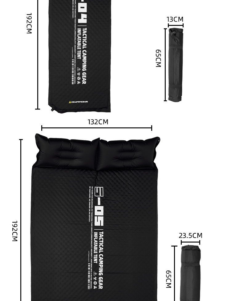 Olymmons 错山自动充气床垫睡垫户外防潮垫野营露营气垫床地垫