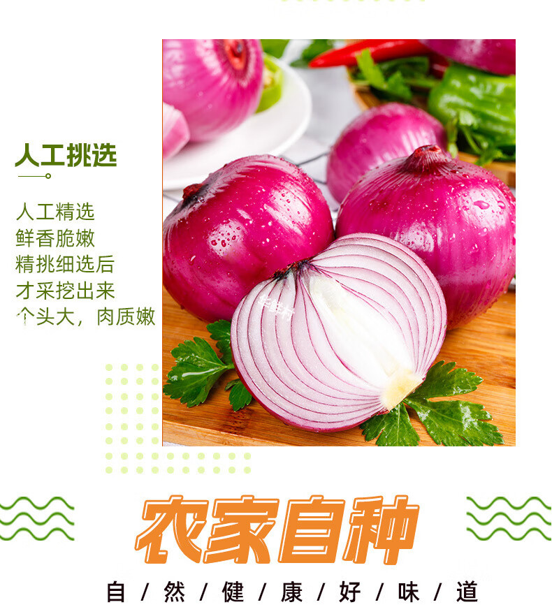 外婆喵 【助农】新鲜洋葱紫红皮洋葱5斤精选果新鲜蔬菜香味浓郁