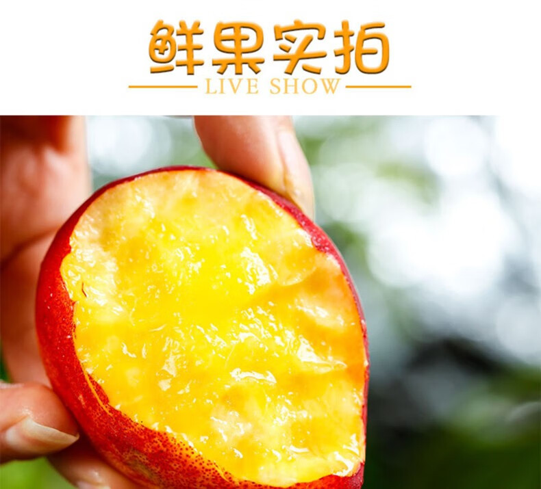 外婆喵 【助农】新鲜黄心油桃5斤应季红皮黄肉桃子脆甜优选水果