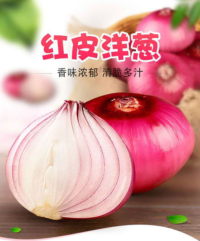 鲜小盼 【助农】陕西新鲜水果红皮洋葱5斤甜味生吃甜圆葱蔬菜