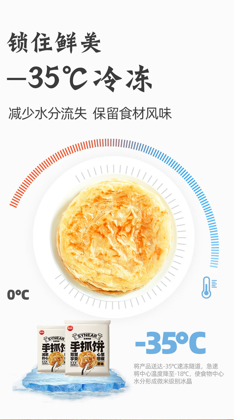 思念 手抓饼葱油饼1000g/袋