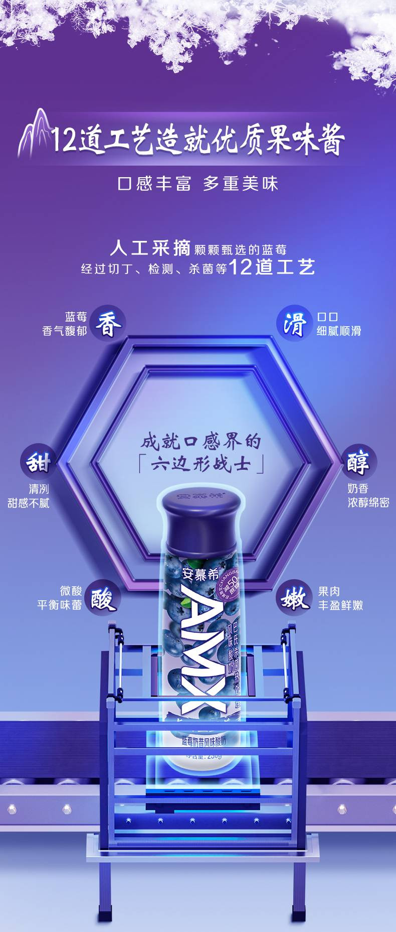 伊利 【洛阳馆安慕希AMX长白山蓝莓酸奶230g*10瓶