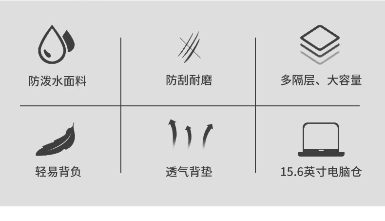 七匹狼 七匹狼大容量双肩包男士轻便初中高中大学生书包商务旅行电脑背包