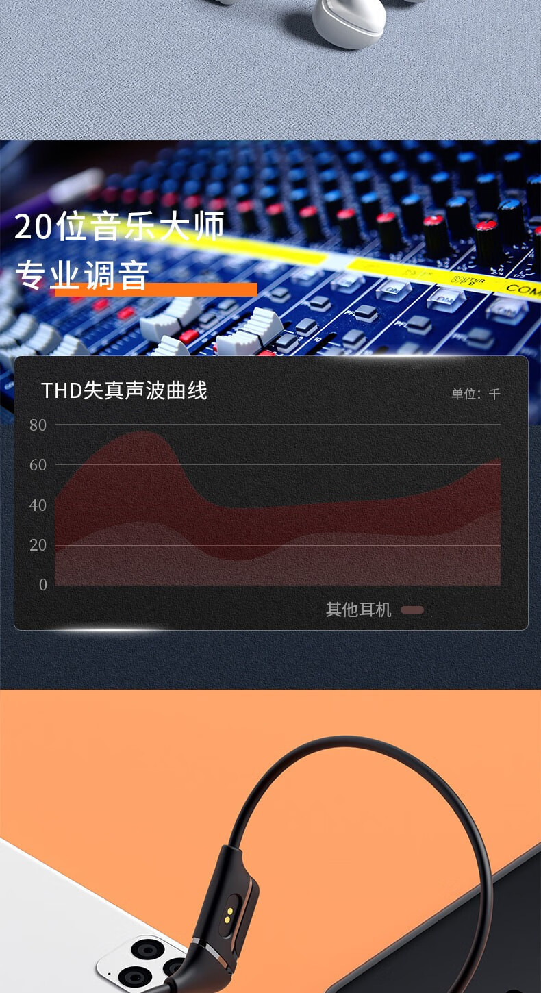 Mine Joni M12空气传导运动蓝牙挂脖耳机无线蓝牙耳机超长待机