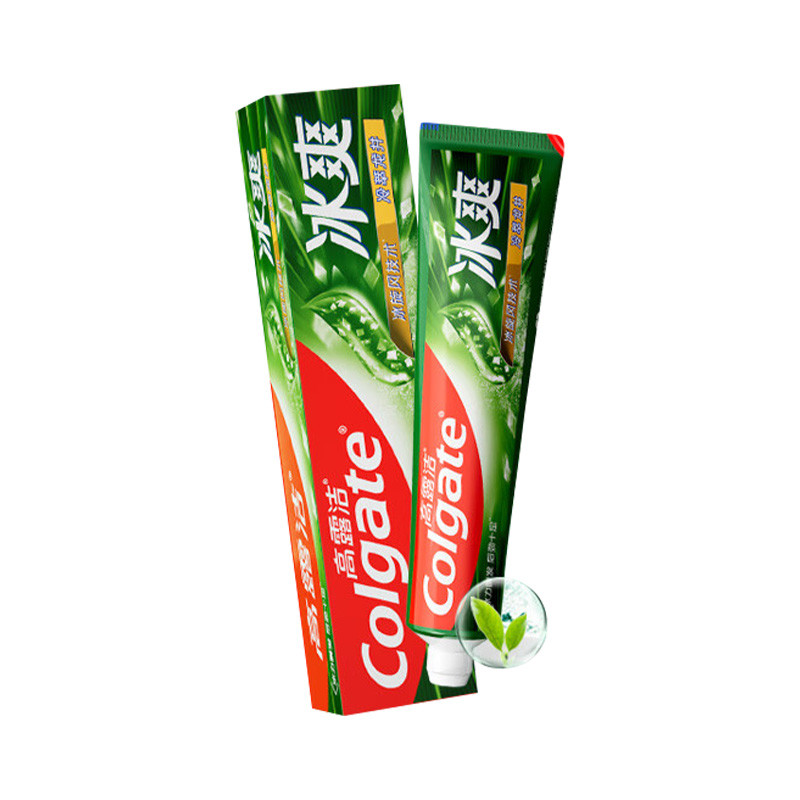 高露洁/Colgate 冰爽牙膏三重薄荷/冰爽牙膏茶香龙井 180g