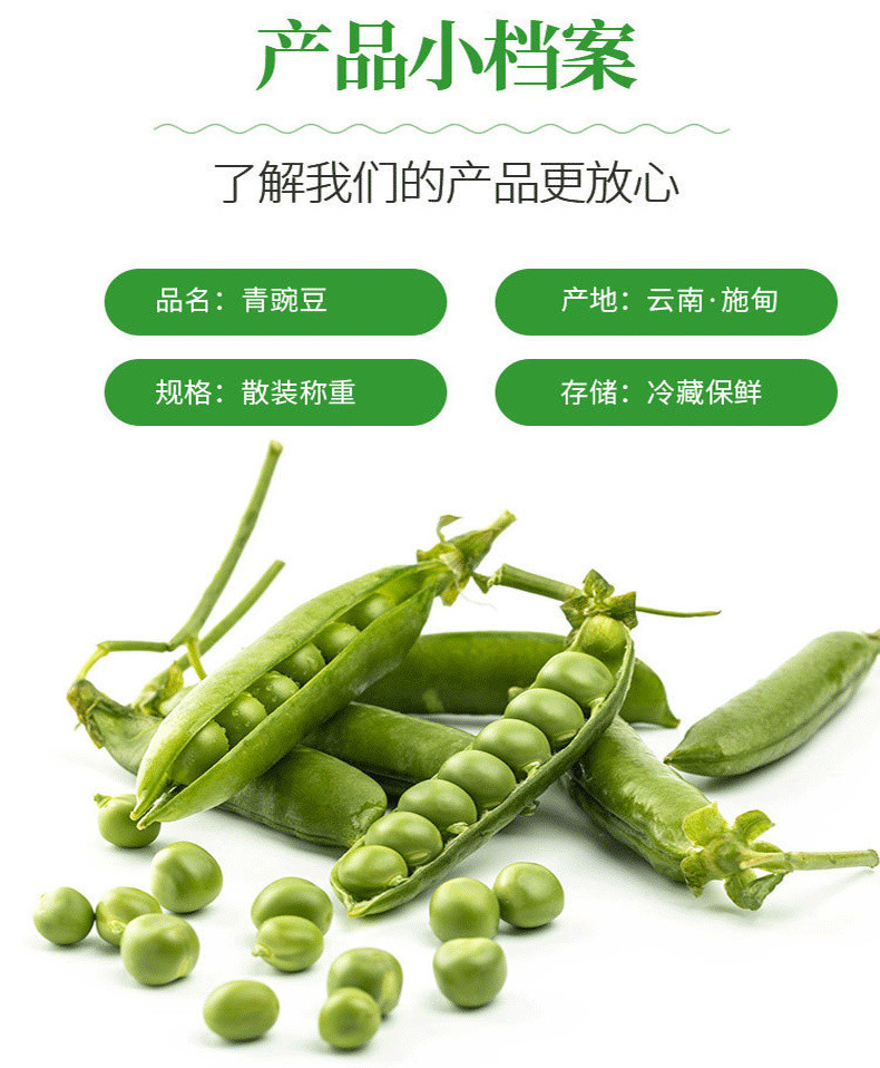 农家自产 云南保山富硒新鲜豌豆甜脆豌豆长寿豆现摘现发包邮到家