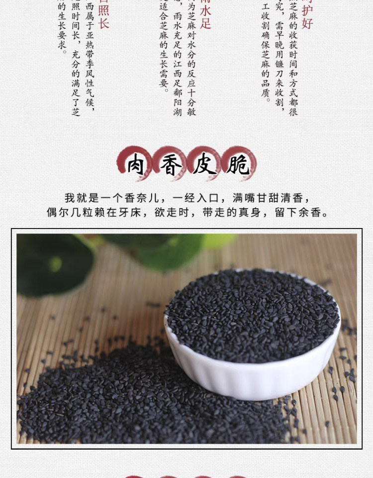 天兴 黑芝麻500g生黑芝麻23年新货味道好干净无沙纯颗粒饱满无染