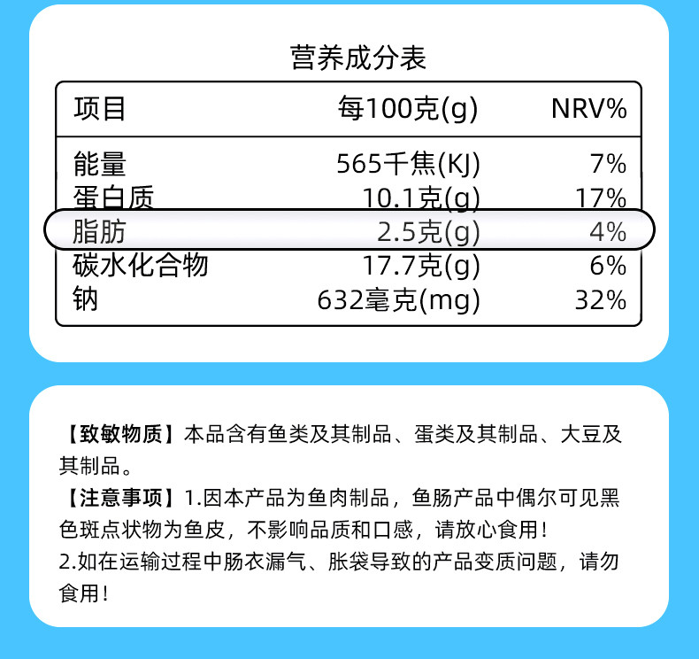 海狸先生 鳕鱼肠（经典原味）80g*4袋 随心享大连特产零食