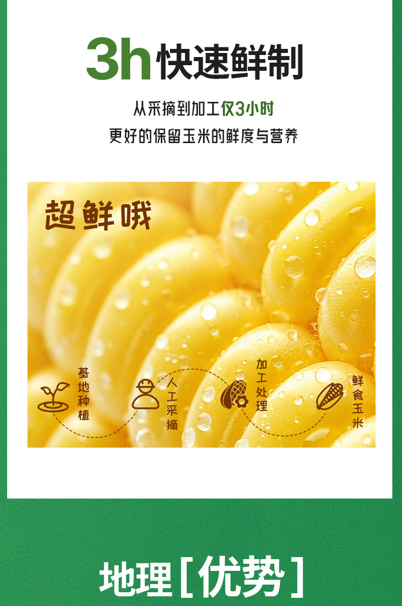 嘎哒牙儿 白糯玉米 电商装8*220g