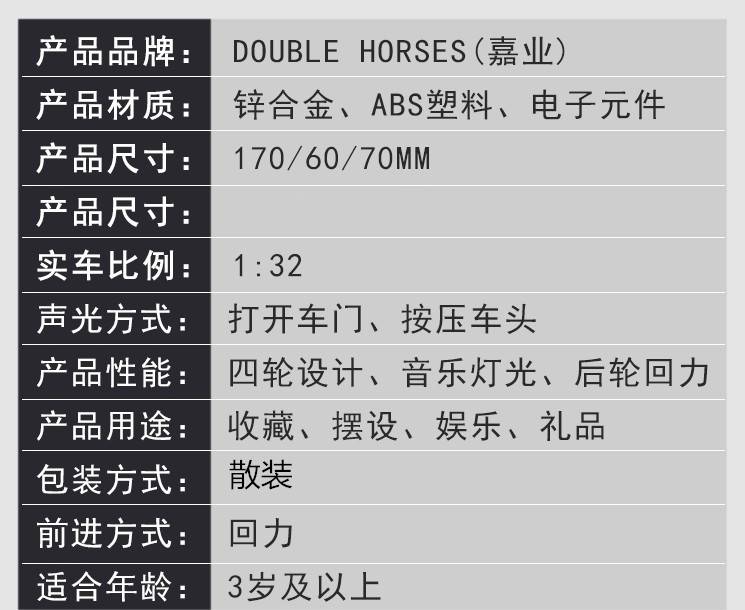 合金车模 1:32福特邮政车声光回力儿童男孩玩具模型