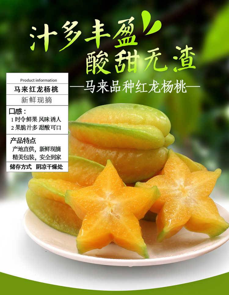 【送酸梅粉】现摘福建杨桃 3斤新鲜应季水果