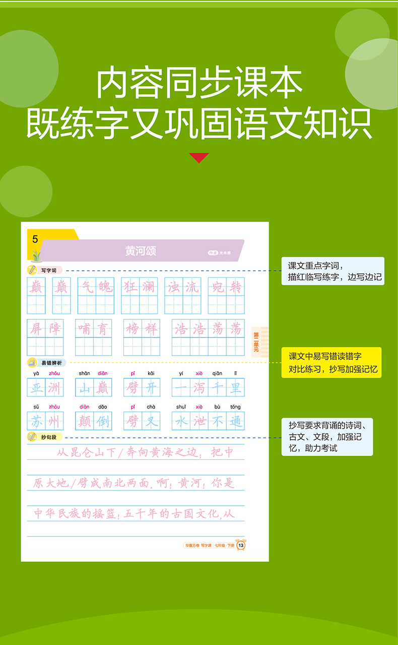 写字课 7年级 下册 部编版