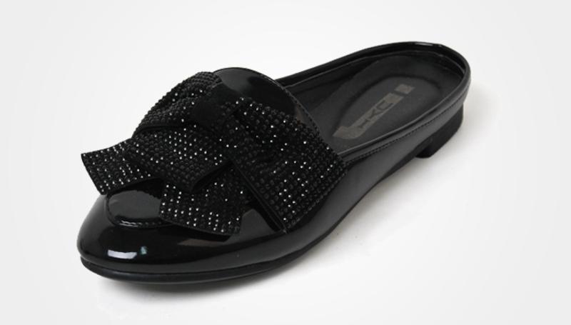 Juyi/巨一 2013夏季新款女士休闲平底鞋甜美公主蝴蝶结水钻平跟拖鞋子 118321001