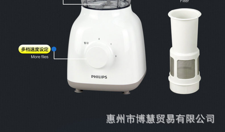 Philips/飞利浦hr2101搅拌机家用婴儿辅食料理机多功能果汁机（团购）