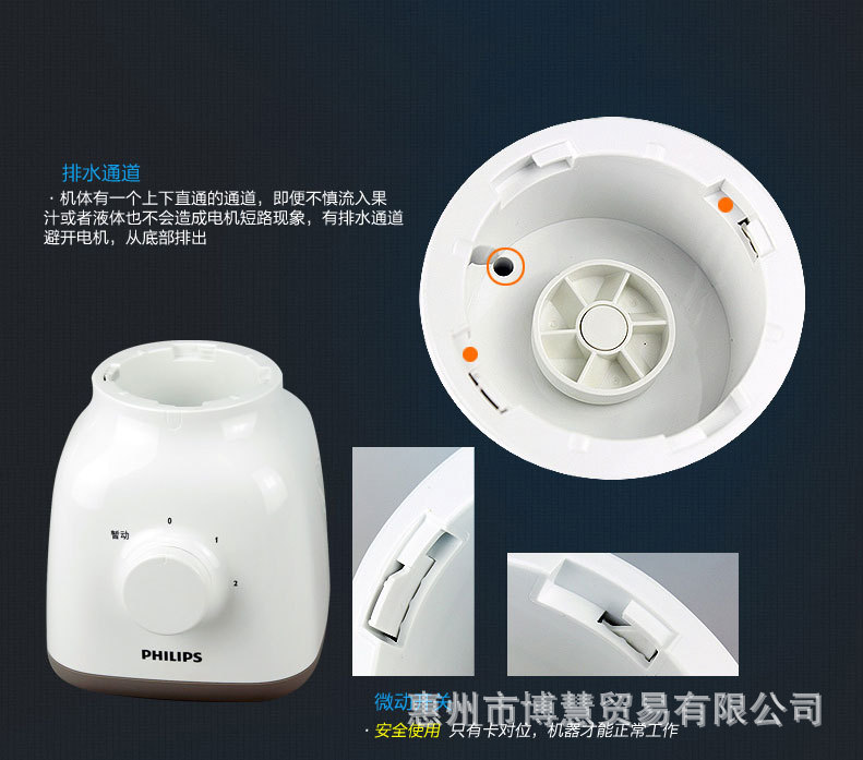 Philips/飞利浦hr2101搅拌机家用婴儿辅食料理机多功能果汁机（团购）