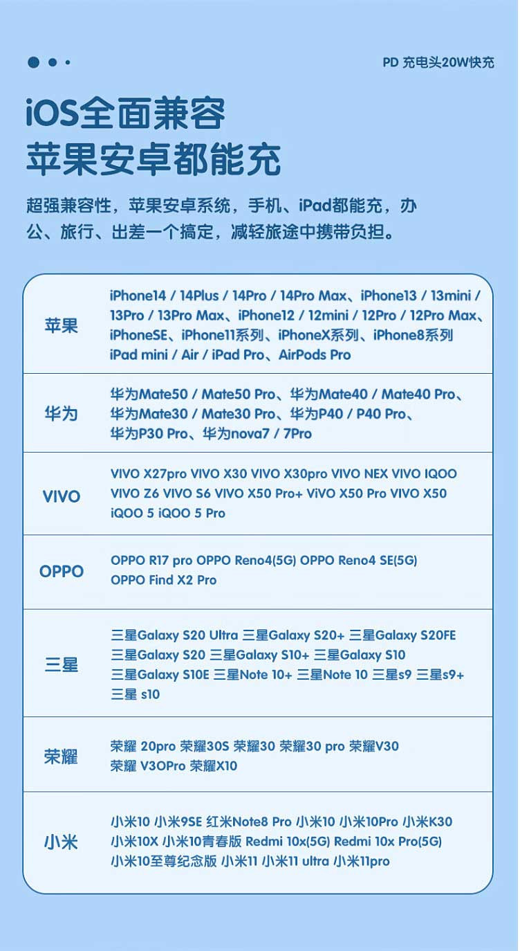 品胜/PISEN PD20W双口快充充电器