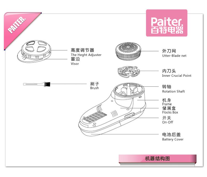 paiter百特 毛球修剪器 PT3102